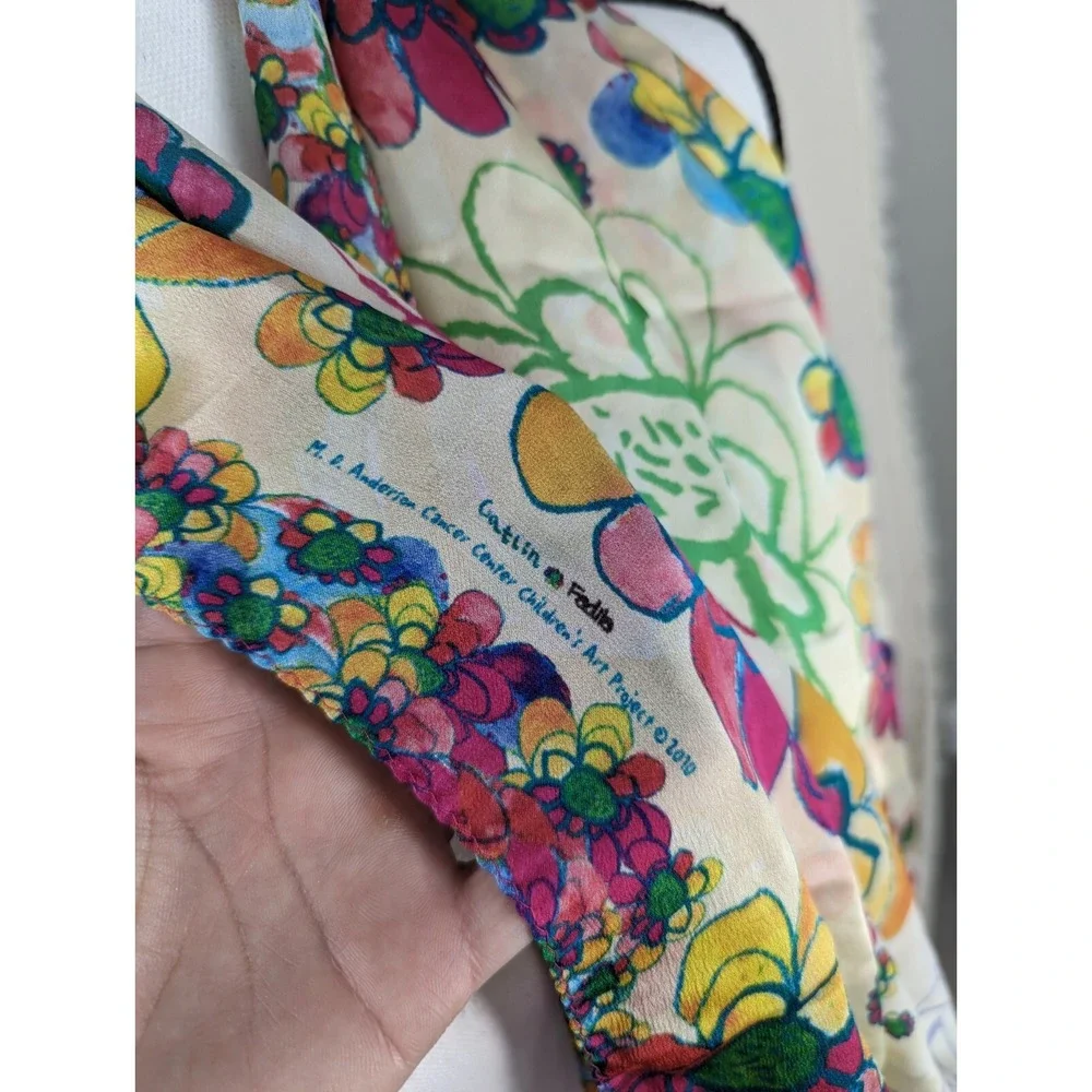 Floral Scarf Children's Cancer Center Child Designed Rectangle 64x14‎
